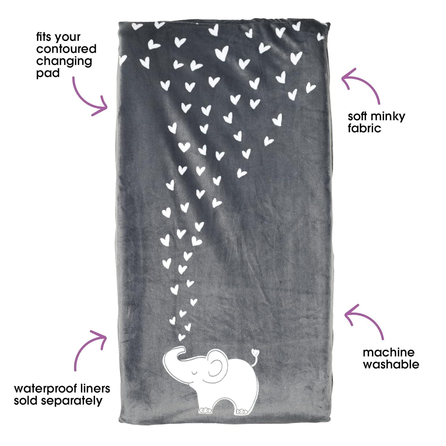 imageBoppy Changing Pad Cover Elephant Kisses 16x32 Inch Pack of 1