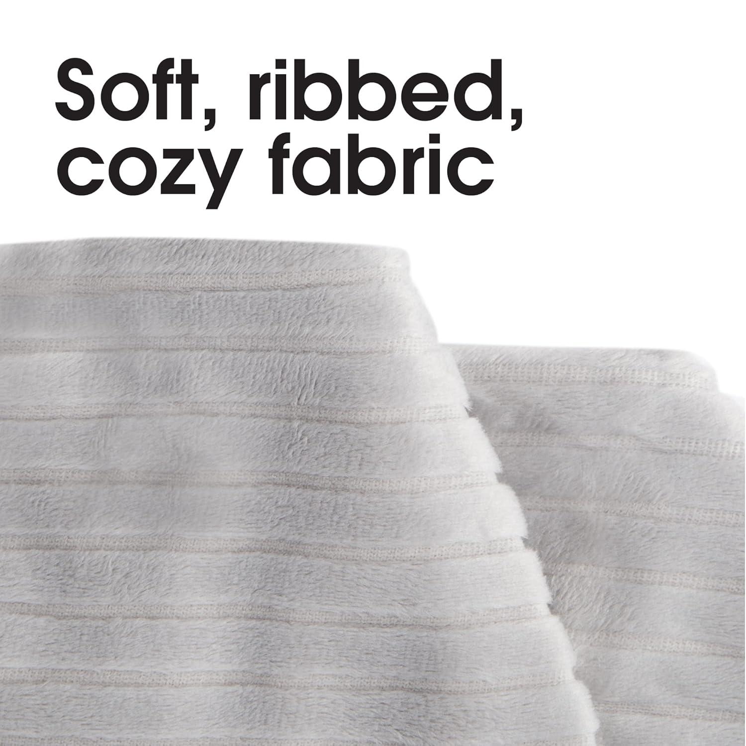 imageBoppy Changing Pad Cover Gray Ribbed MinkyGray Ribbed Minky