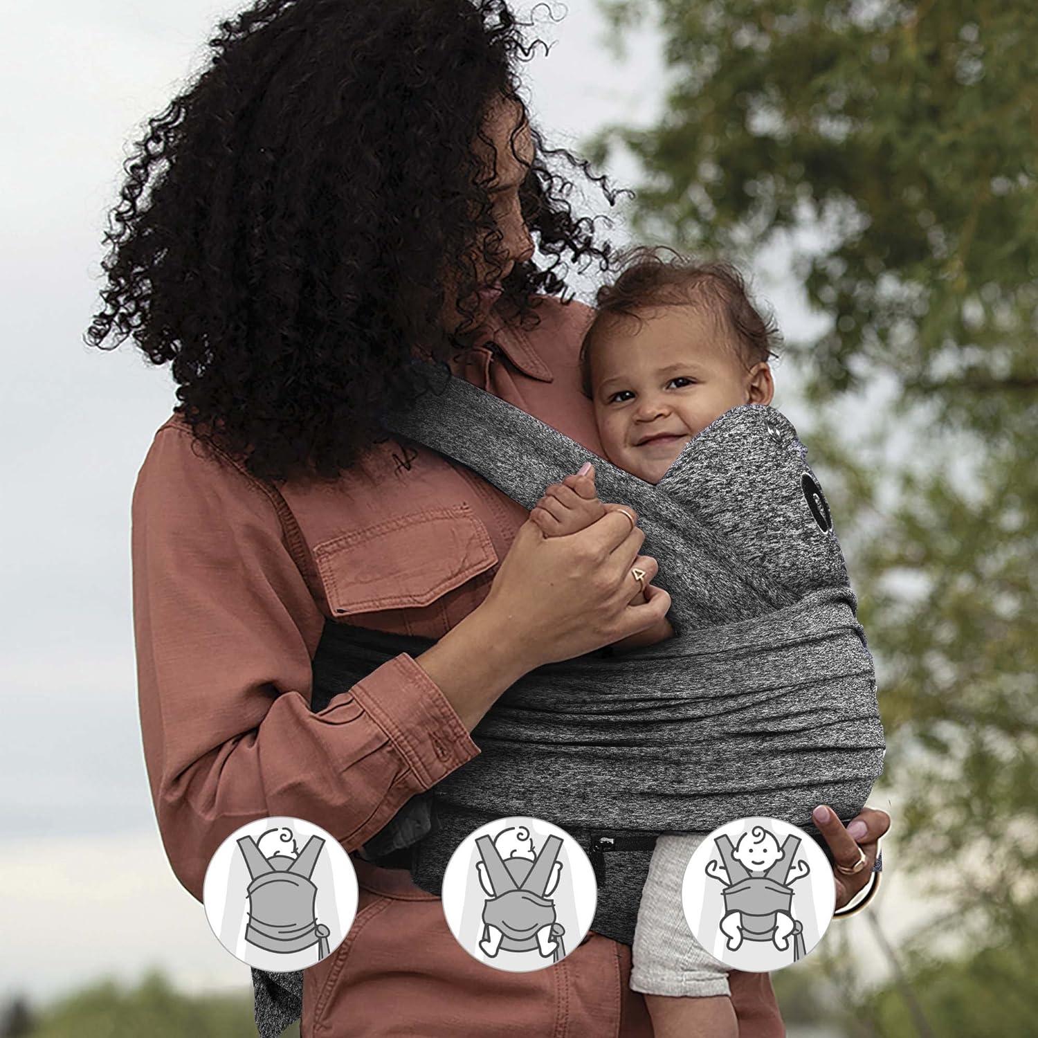 imageBoppy ComfyFit Adjustable Baby Carrier 835lbs Heathered Gray Hybrid Carrier Newborn to Toddler with Adjustable Straps ampamp Comfort of A Baby WrapOriginal ComfyFit Baby Carrier