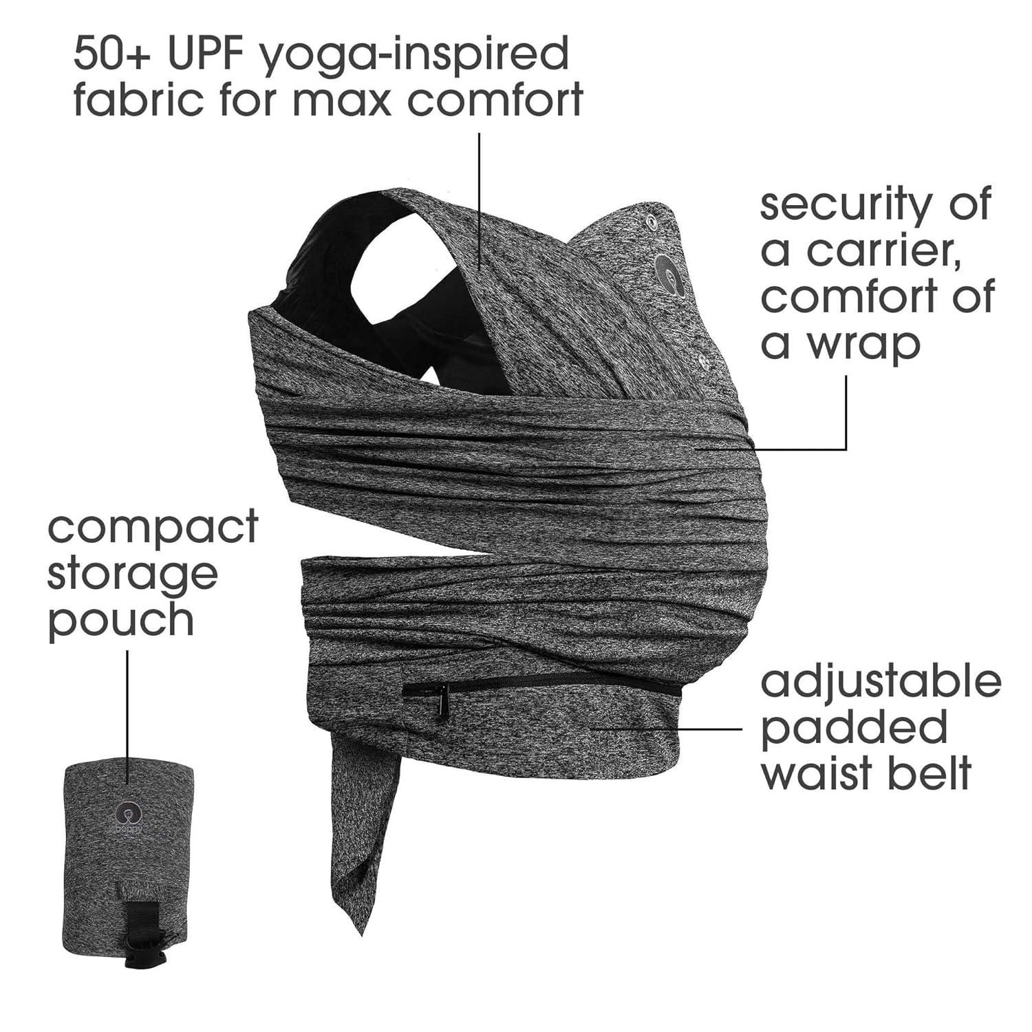 imageBoppy ComfyFit Adjustable Baby Carrier 835lbs Heathered Gray Hybrid Carrier Newborn to Toddler with Adjustable Straps ampamp Comfort of A Baby WrapOriginal ComfyFit Baby Carrier