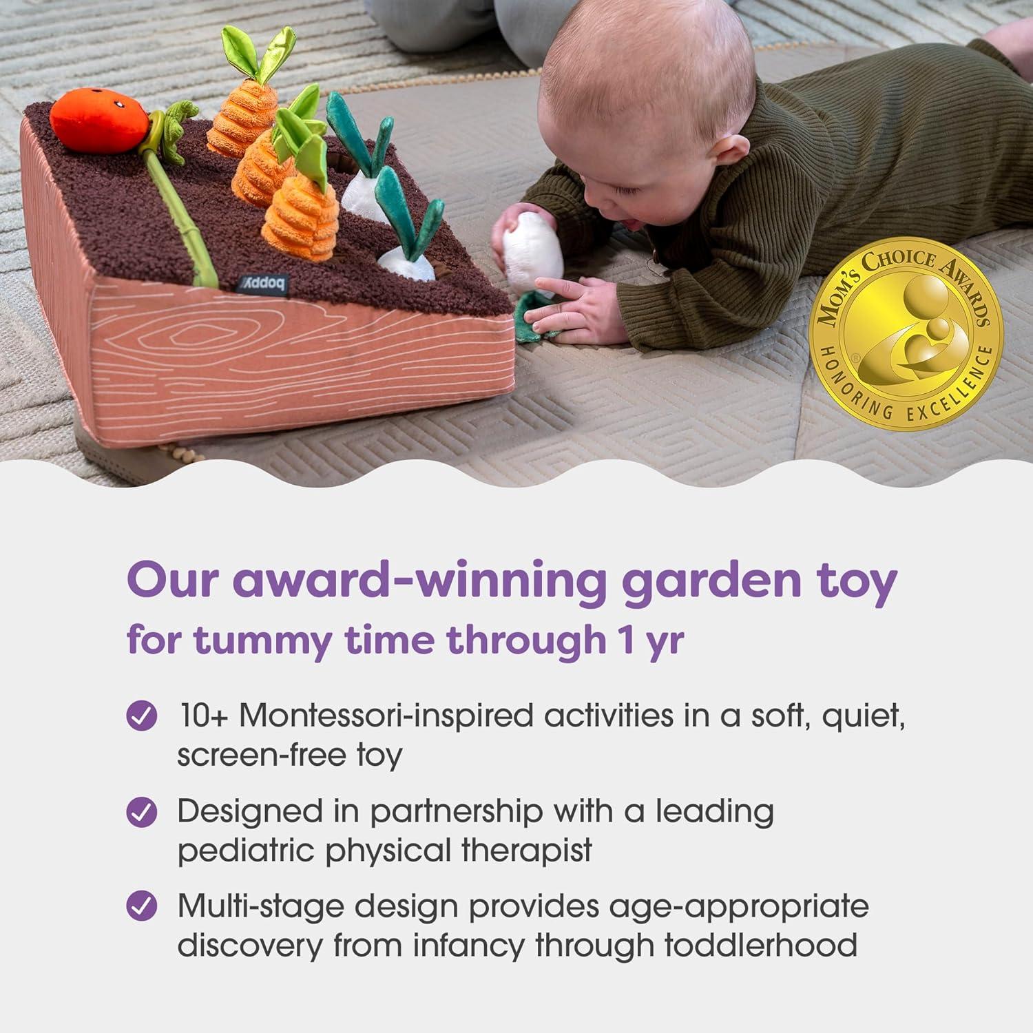 imageBoppy Learn and Grow Garden Toddler ampamp Baby Toy  Plush MontessoriInspired Garden Pretend Play Toys with Crinkly Seed Packs ampamp Mirror 018 Months