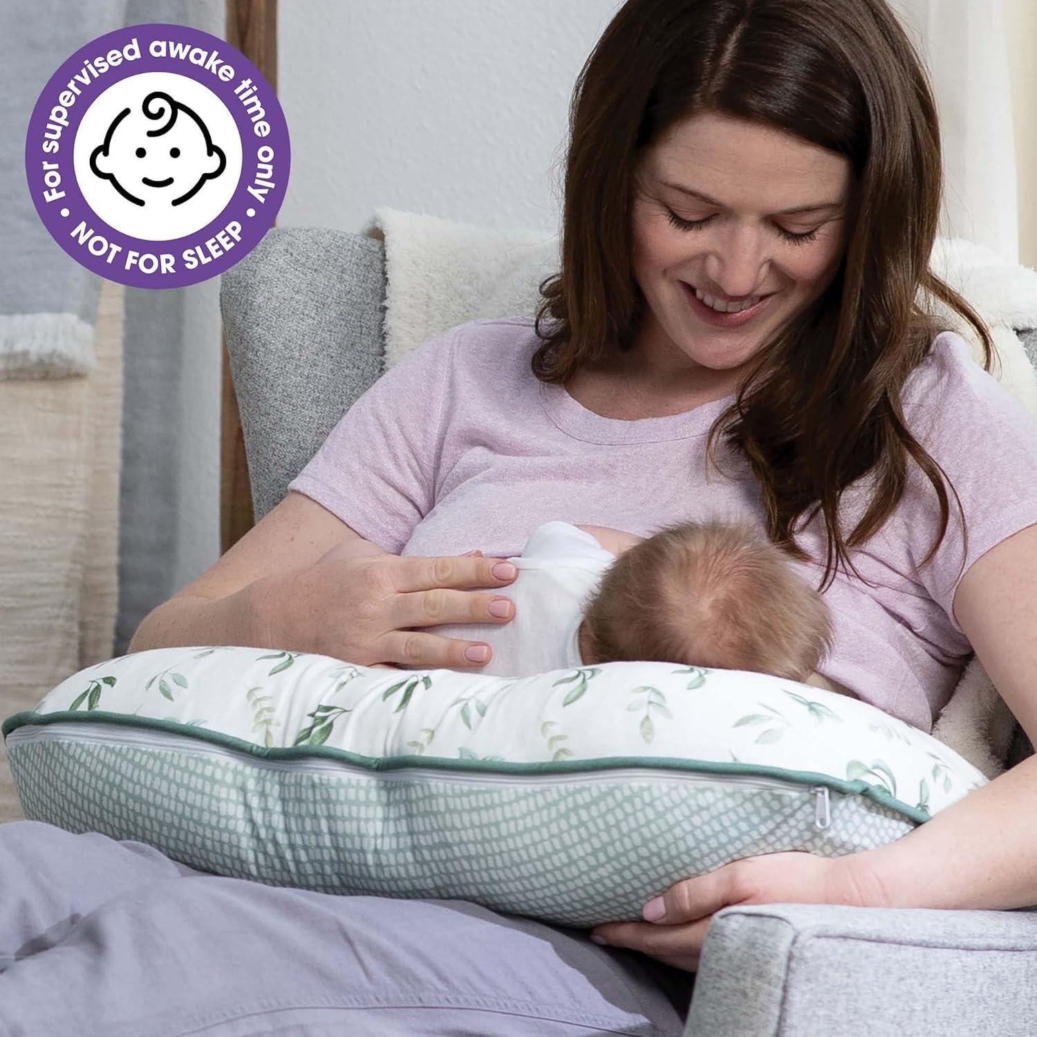 imageBoppy Nursing Pillow Bare Naked  Larger More Supportive Pillow for Breastfeeding and Bottle Feeding with Higher Lift Baby Safety Alliance VerifiedBare Naked