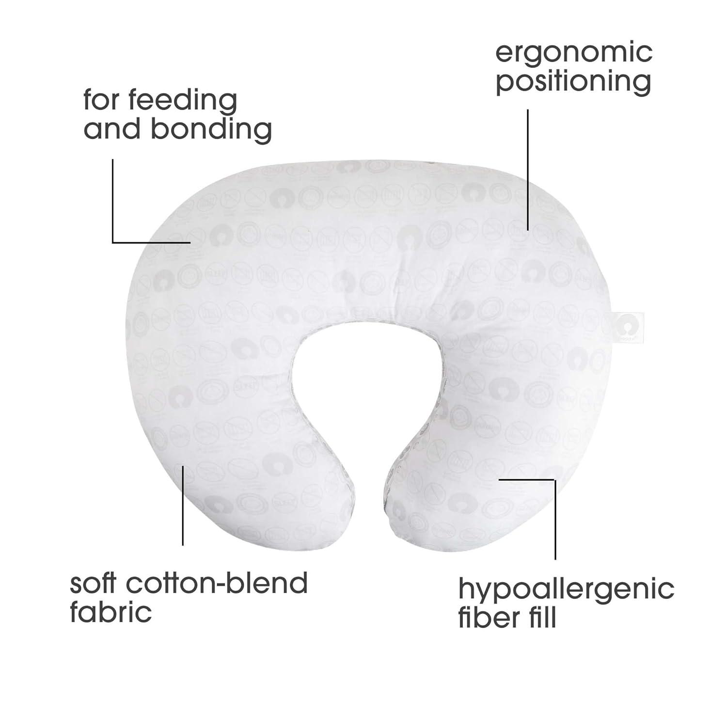imageBoppy Nursing Pillow Bare Naked  Larger More Supportive Pillow for Breastfeeding and Bottle Feeding with Higher Lift Baby Safety Alliance VerifiedBare Naked