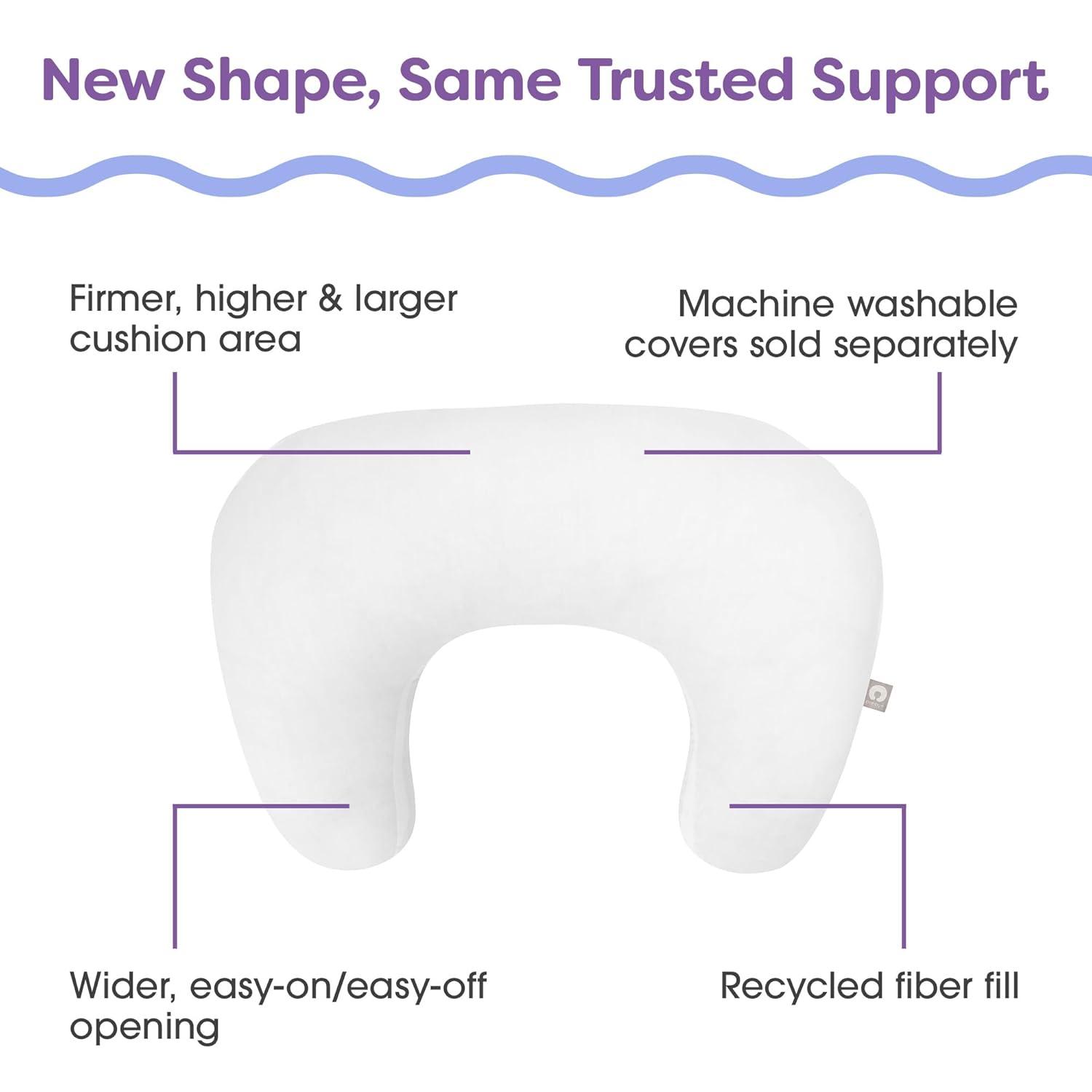 imageBoppy Nursing Pillow Bare Naked  Larger More Supportive Pillow for Breastfeeding and Bottle Feeding with Higher Lift Baby Safety Alliance VerifiedBare Naked