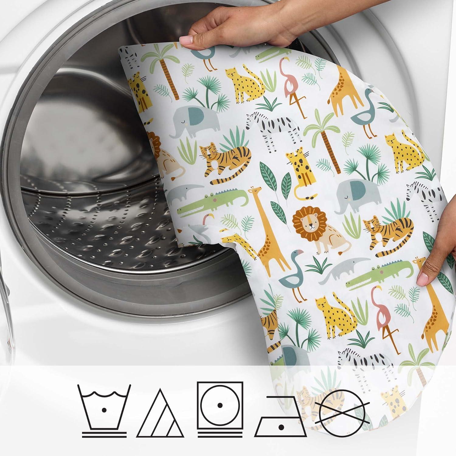 imageBoppy Nursing Pillow Cover Colorful Wildlife Cotton Blend Fits The Original Support for Breastfeeding Bottle Feeding and Bonding Cover Only Sold SeparatelyColorful Wildlife