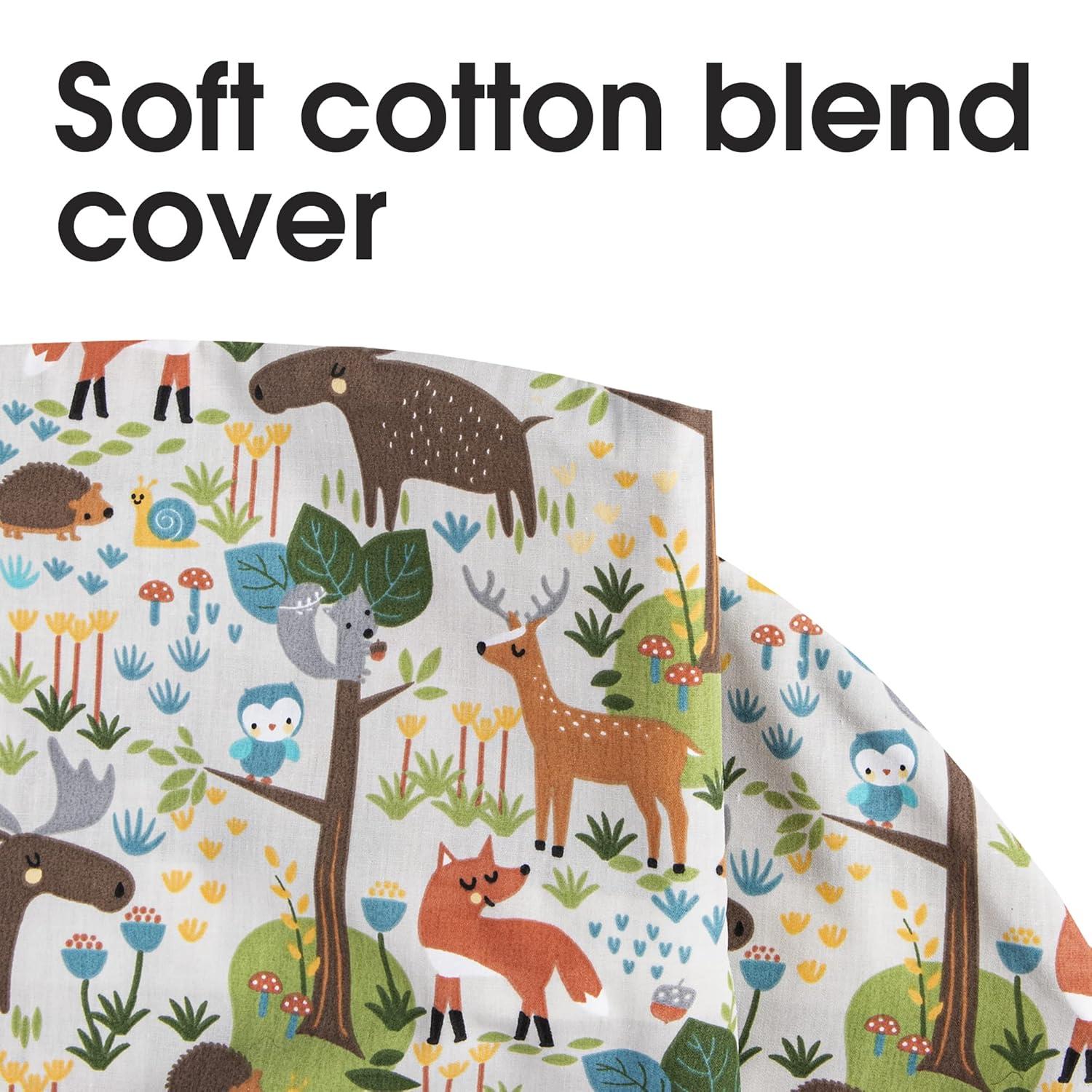 imageBoppy Nursing Pillow Cover Colorful Wildlife Cotton Blend Fits The Original Support for Breastfeeding Bottle Feeding and Bonding Cover Only Sold SeparatelyEarth Tone Woodland