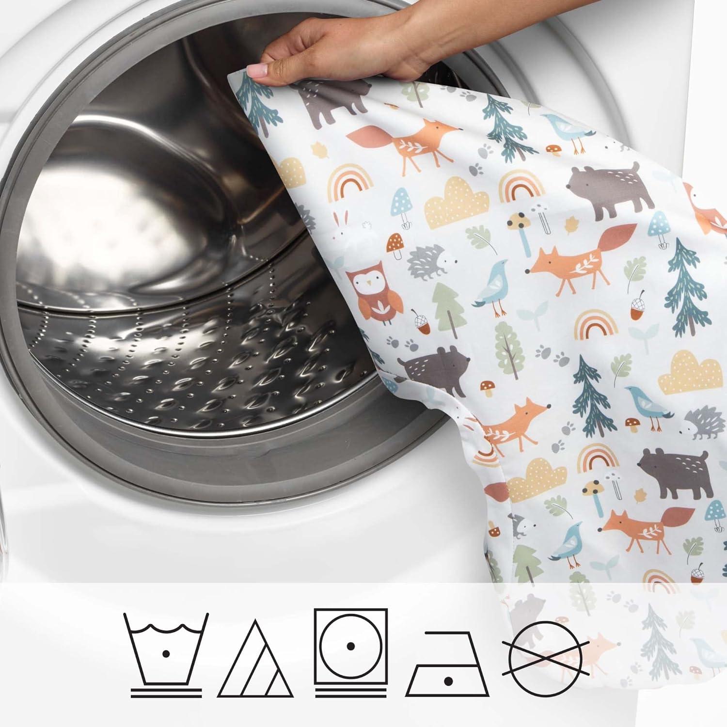 imageBoppy Nursing Pillow Cover Colorful Wildlife Cotton Blend Fits The Original Support for Breastfeeding Bottle Feeding and Bonding Cover Only Sold SeparatelySpice Woodland