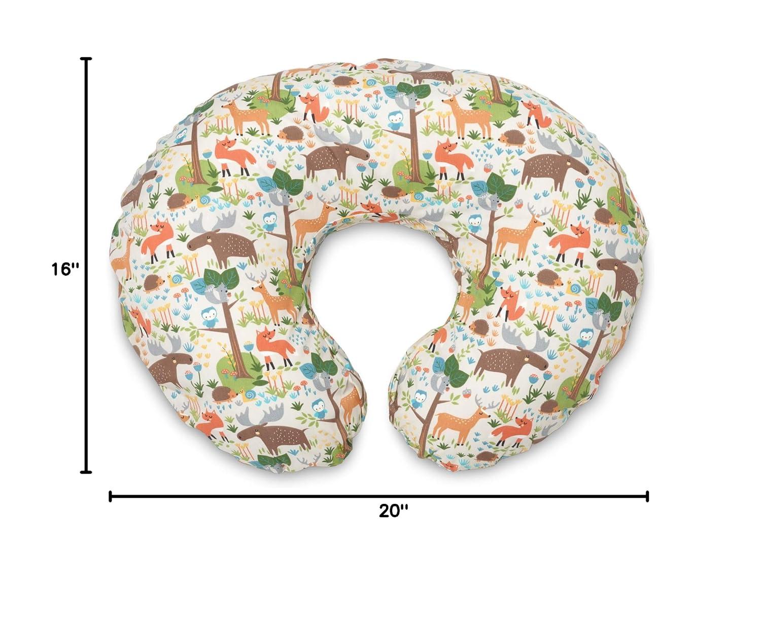 imageBoppy Nursing Pillow Cover Colorful Wildlife Cotton Blend Fits The Original Support for Breastfeeding Bottle Feeding and Bonding Cover Only Sold SeparatelyEarth Tone Woodland
