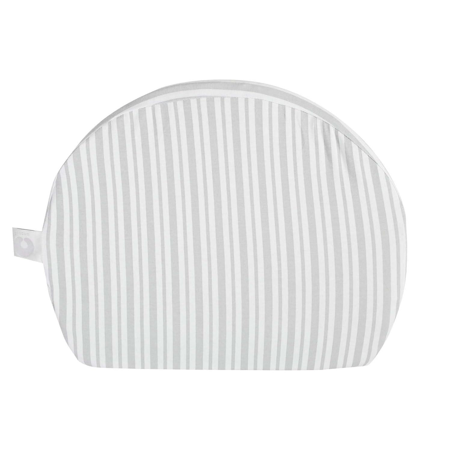 imageBoppy Wedge Pregnancy Pillow  Compact Support Wedge Maternity Pillow for Back Knees Pelvic Floor at Home Office ampamp Travel with Washable Knit Cover  Taupe GrasslandGray Modern Stripe