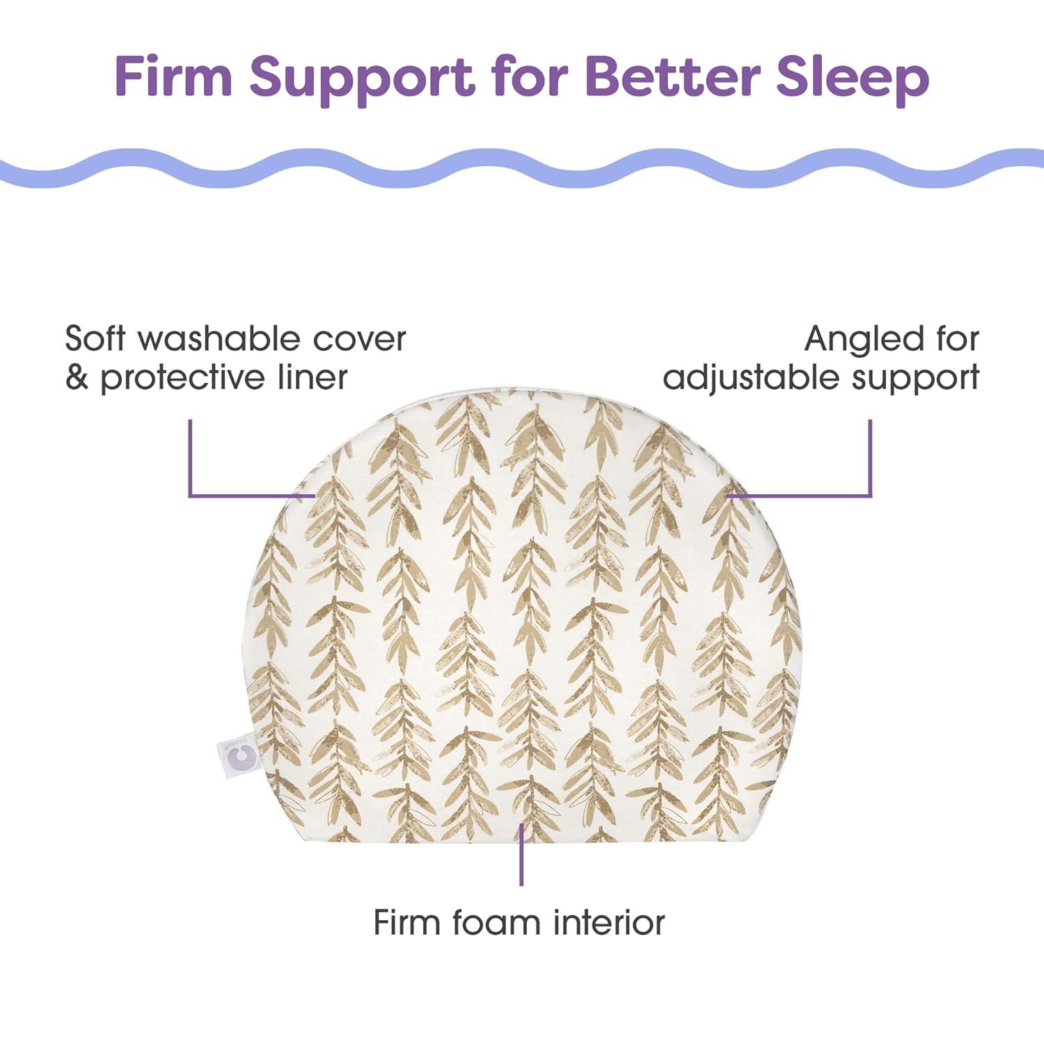 imageBoppy Wedge Pregnancy Pillow  Compact Support Wedge Maternity Pillow for Back Knees Pelvic Floor at Home Office ampamp Travel with Washable Knit Cover  Taupe GrasslandTaupe Grassland
