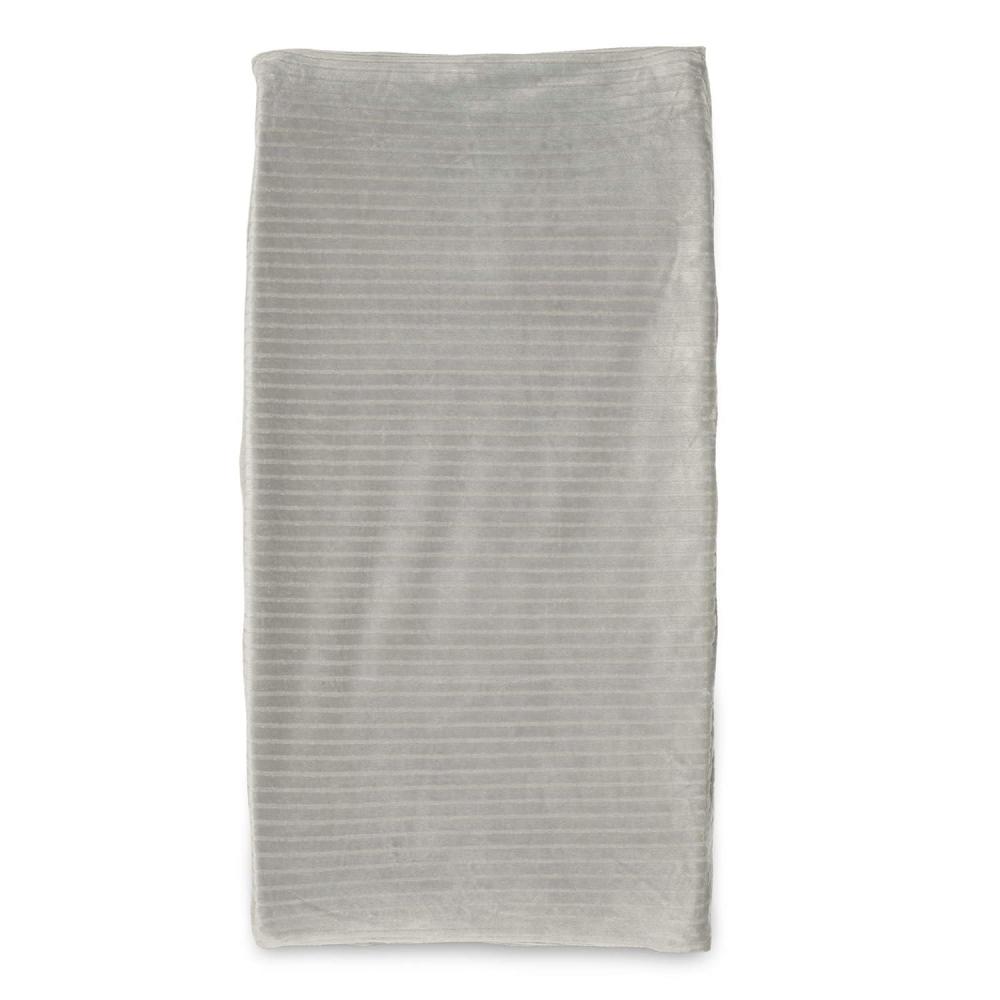 imageBoppy Changing Pad Cover Gray Ribbed MinkyGray Ribbed Minky