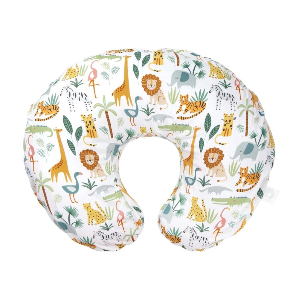 imageBoppy Nursing Pillow Cover Colorful Wildlife Cotton Blend Fits The Original Support for Breastfeeding Bottle Feeding and Bonding Cover Only Sold SeparatelyColorful Wildlife