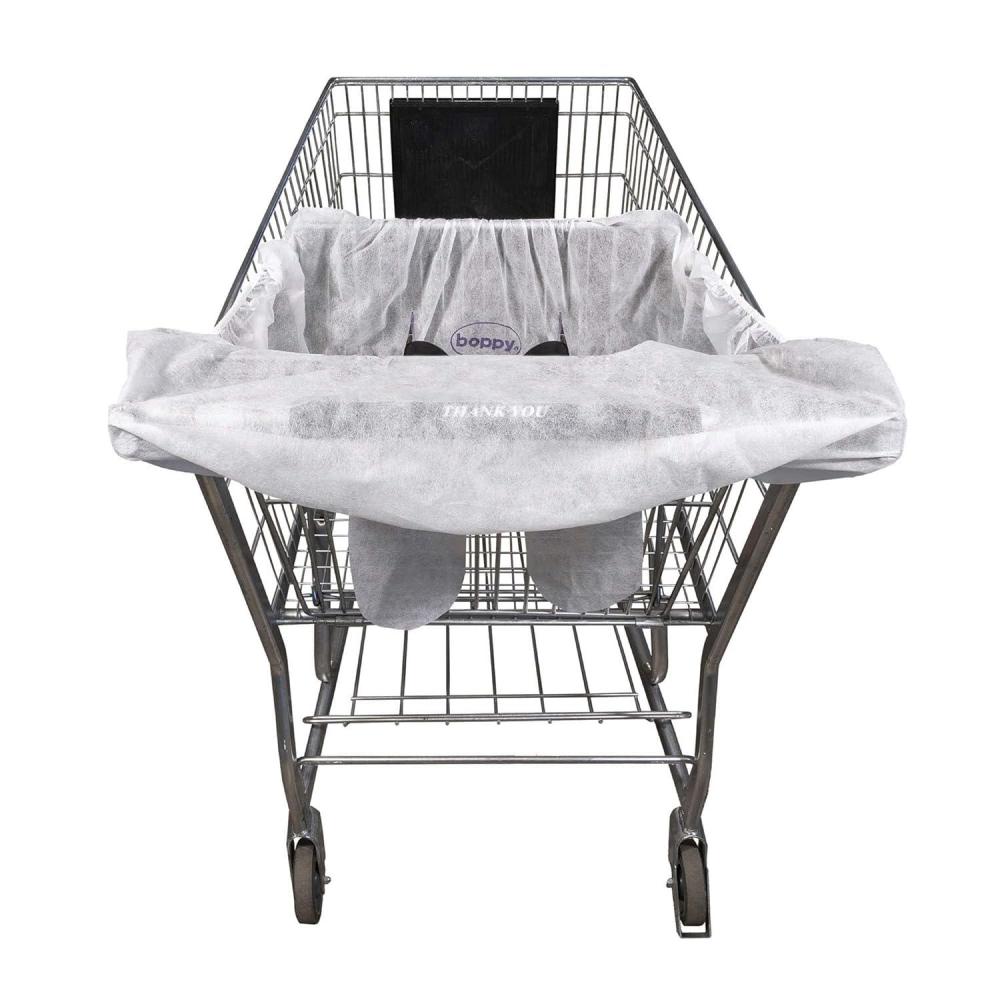 imageBoppy Shopping Cart Cover for Baby  360 Coverage Cart Cover for Babies with Safety Harness Toy Tether OneHand Placement MachineWashable 6 Month ampamp Up  SunshineWhite