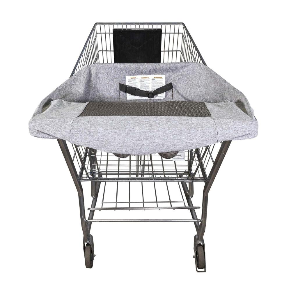 imageBoppy Shopping Cart Cover for Baby  360 Coverage Cart Cover for Babies with Safety Harness Toy Tether OneHand Placement MachineWashable 6 Month ampamp Up  SunshineGray