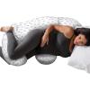 imageBoppy Full Body Side Sleeper Pregnancy Pillow  FullBody Maternity Pillow with Stability Panel ampamp Side Sleeper Pillow Support Washable with Cooling Cover  Gray and White MirageGray and White Mirage