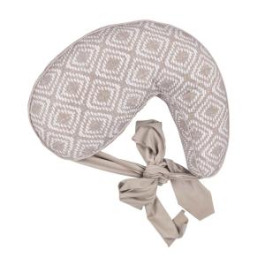 Boppy Anywhere Travel Nursing Pillow, Soft Gray, Plus Sized to Petite with Stretch Belt, Portable Nursing Pillow, Breastfeeding and Bottle-Feeding Support, Machine Washable(Latte Rattan)