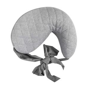 Boppy Anywhere Travel Nursing Pillow, Soft Gray, Plus Sized to Petite with Stretch Belt, Portable Nursing Pillow, Breastfeeding and Bottle-Feeding Support, Machine Washable(Soft Gray)