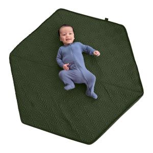 Boppy Baby Play Mat – Flat-Folding Foam Baby & Toddler Play Mat for Tummy Time and Kids Play Time, Firm, Non-Skid, Durable with Machine Washable Cover – Natural Maze(Moss Maze)