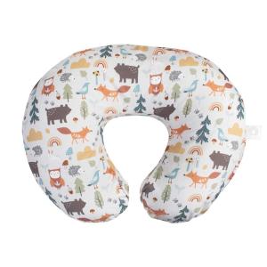 Boppy Nursing Pillow Cover, Colorful Wildlife, Cotton Blend, Fits The Original Support for Breastfeeding, Bottle Feeding, and Bonding, Cover Only, Sold Separately(Spice Woodland)