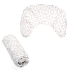 Boppy Nursing Pillow Cover, Colorful Wildlife, Cotton Blend, Fits The Original Support for Breastfeeding, Bottle Feeding, and Bonding, Cover Only, Sold Separately(Organic – Beige Graph Checker)