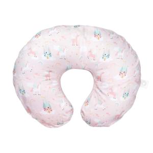 Boppy Nursing Pillow Cover, Colorful Wildlife, Cotton Blend, Fits The Original Support for Breastfeeding, Bottle Feeding, and Bonding, Cover Only, Sold Separately(Pink Unicorns and Castles)