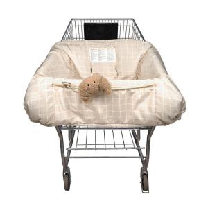 Boppy Shopping Cart Cover for Baby – 360° Coverage Cart Cover for Babies with Safety Harness, Toy Tether, One-Hand Placement, Machine-Washable, 6 Month & Up – Sunshine(Croissant)