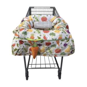 Boppy Shopping Cart Cover for Baby – 360° Coverage Cart Cover for Babies with Safety Harness, Toy Tether, One-Hand Placement, Machine-Washable, 6 Month & Up – Sunshine(Multicolor Farmer’s Market)