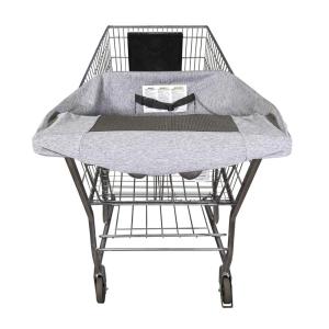 Boppy Shopping Cart Cover for Baby – 360° Coverage Cart Cover for Babies with Safety Harness, Toy Tether, One-Hand Placement, Machine-Washable, 6 Month & Up – Sunshine(Gray)