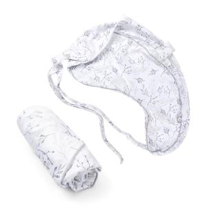 Boppy Uplift Nursing Pillow – Wedge Bottle & Breastfeeding Pillow to Reduce Spit-Up and Reflux Symptoms, with Body-Inclusive Opening and Belt, Baby Safety Alliance Verified – Pink Garden Flowers(Gray Gentle Leaves)