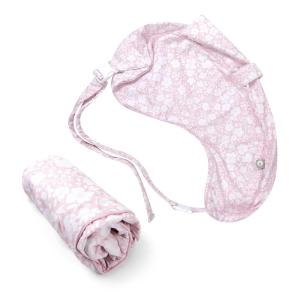 Boppy Uplift Nursing Pillow – Wedge Bottle & Breastfeeding Pillow to Reduce Spit-Up and Reflux Symptoms, with Body-Inclusive Opening and Belt, Baby Safety Alliance Verified – Pink Garden Flowers(Pink Frost Floral)