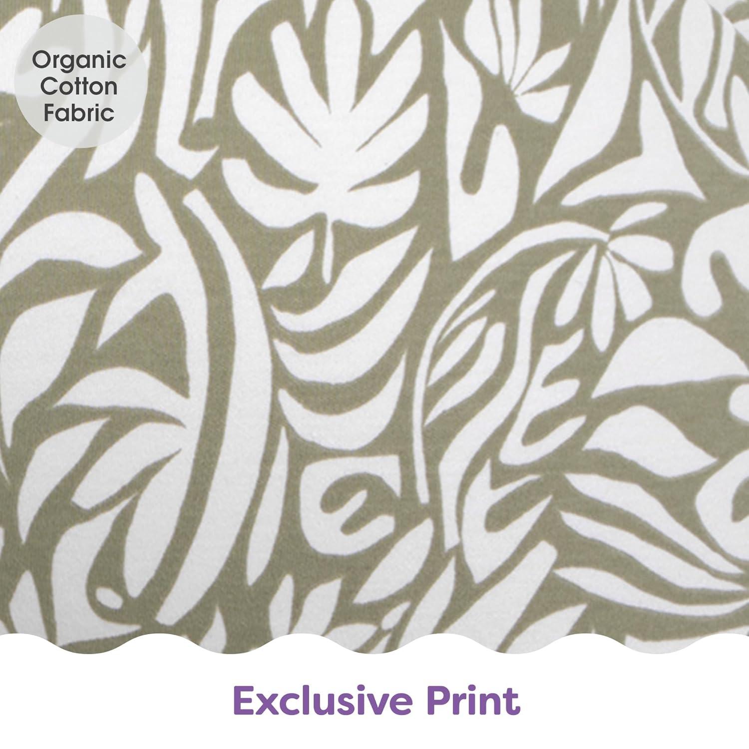 imageBoppy Nursing Pillow Ergonomic Bottle ampamp Breastfeeding Pillow with High Firm Large Area WaterRepellent Cushion with Washable Cover Baby Safety Alliance Verified Quilted MossOrganic Green Cut Out Leaves