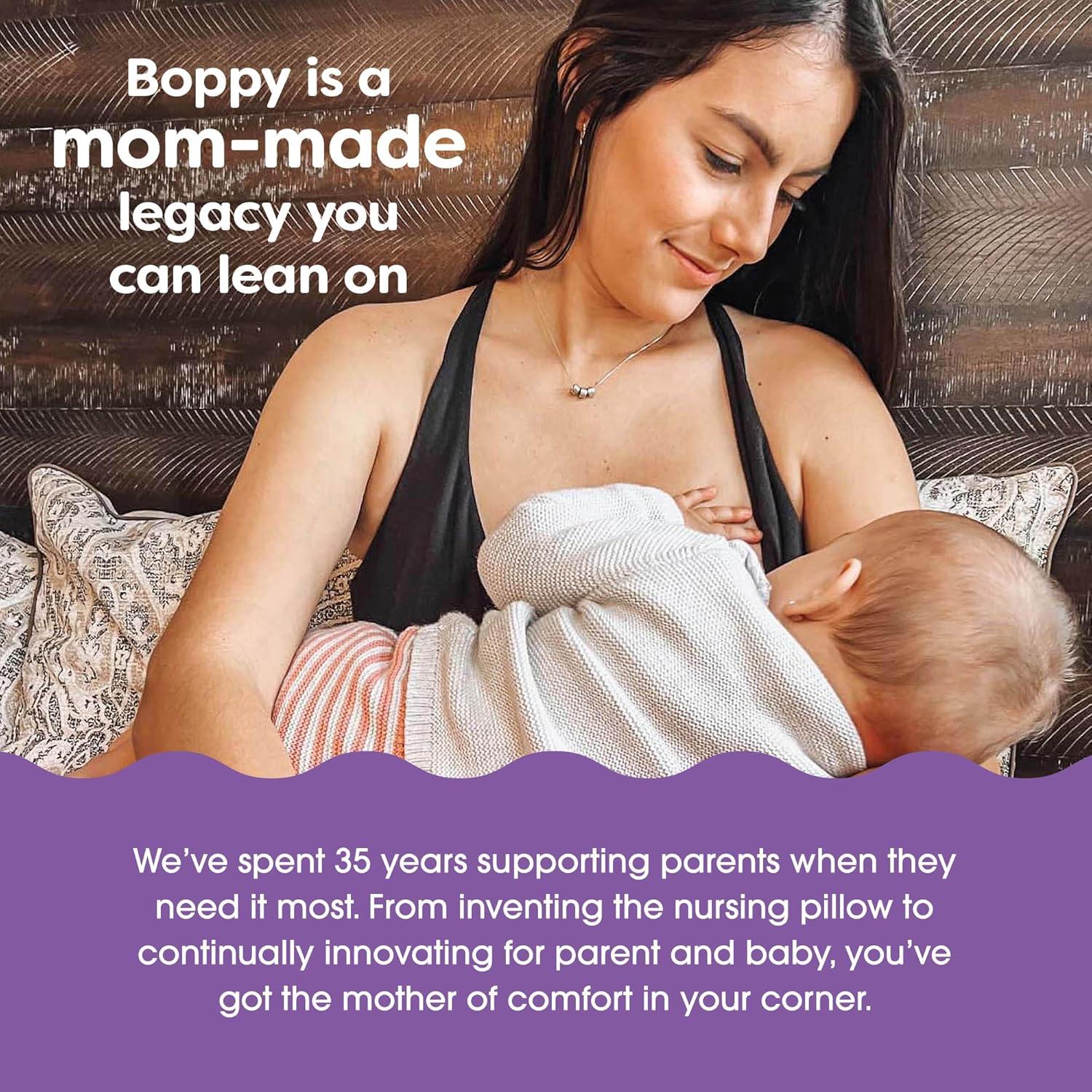 imageBoppy Nursing Pillow Ergonomic Bottle ampamp Breastfeeding Pillow with High Firm Large Area WaterRepellent Cushion with Washable Cover Baby Safety Alliance Verified Quilted MossGreen Sage Leaf