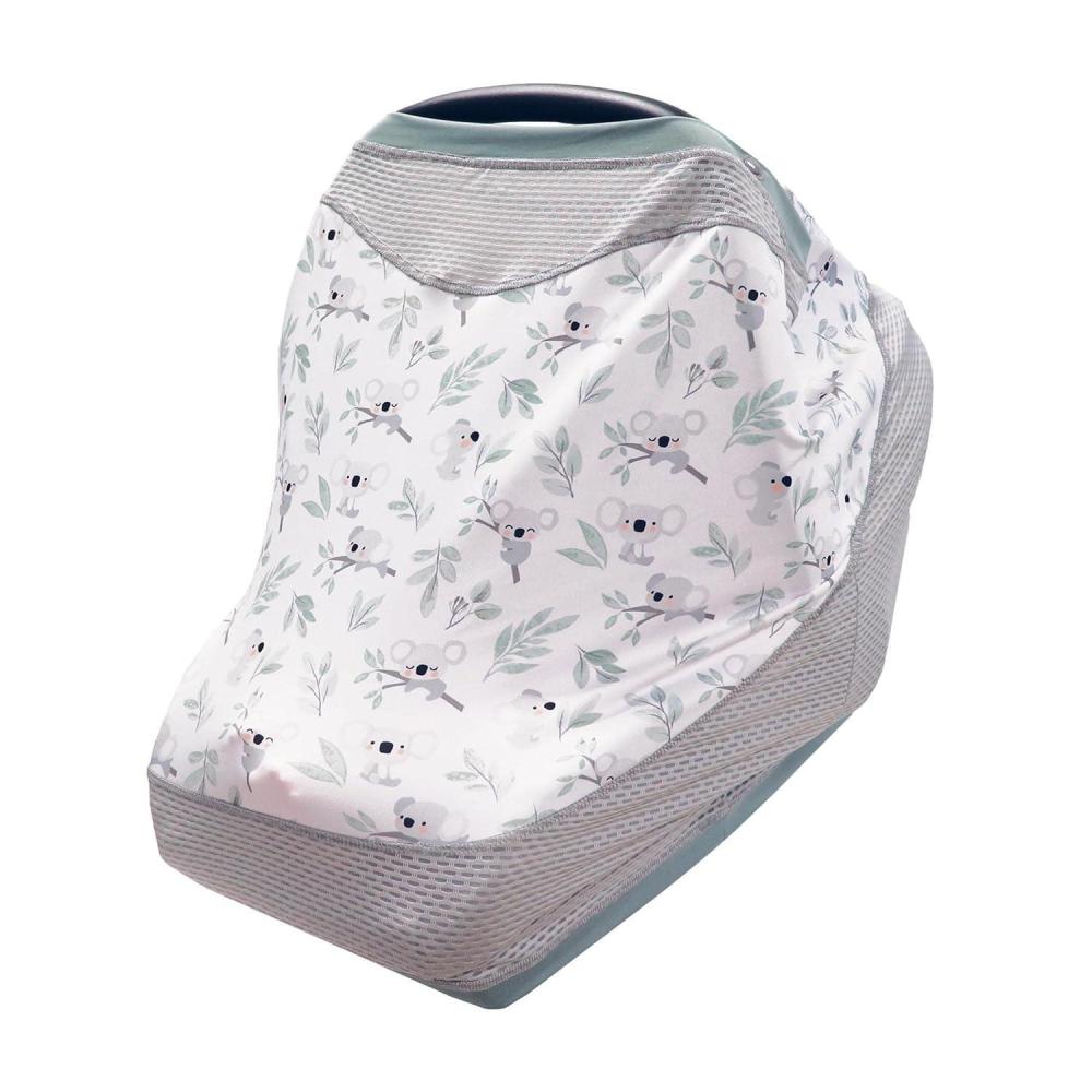 imageBoppy 4 and More Multiuse Cover Koala QuickDry UPF 50 Knit and Breathable Mesh Versatile for Car Seat Canopy Nursing Cover Infant Strollers Shopping Carts Highchairs and MoreGray